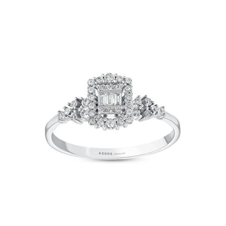 0.12 Karat Baget Pırlanta Yüzük