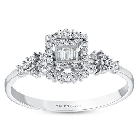 0.12 Karat Baget Pırlanta Yüzük