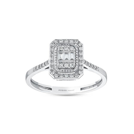 0.16 Karat Baget Pırlanta Yüzük