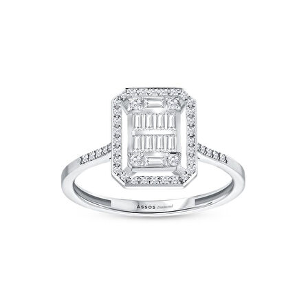 0.27 Karat Baget Pırlanta Yüzük