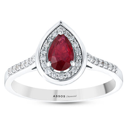 0.17 Karat Yakut Taşlı Pırlanta Yüzük