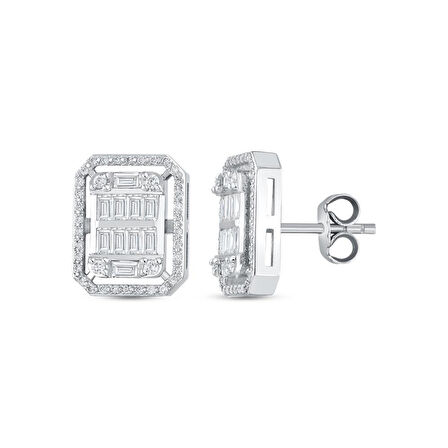 Baget Pırlanta Küpe