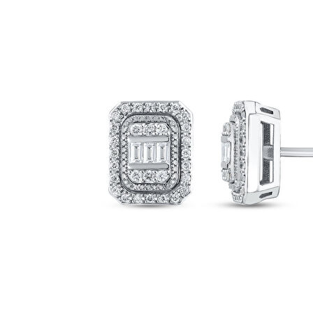 Baget Pırlanta Küpe