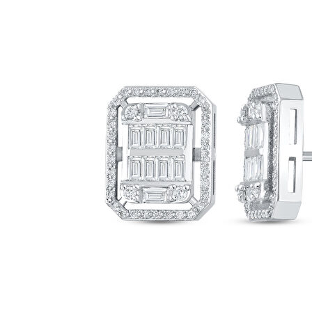 Baget Pırlanta Küpe