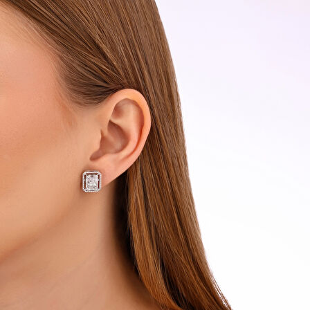 Baget Pırlanta Küpe