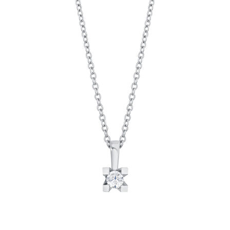 0.25 Karat Pırlanta Tektaş Kolye