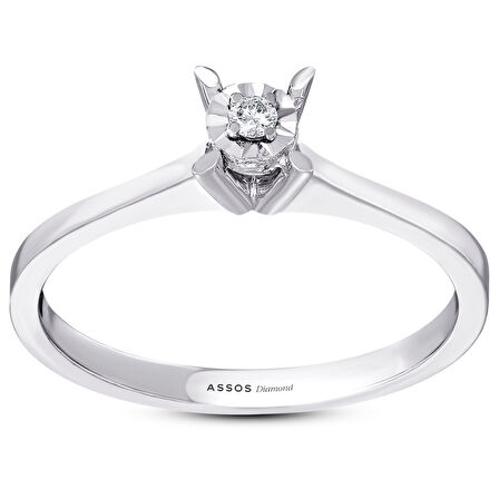 0.03 Karat Pırlanta Venüs Tektaş Yüzük