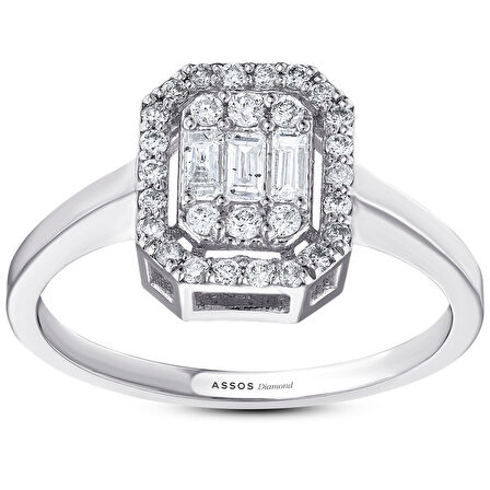 0.40 Karat Baget Pırlanta Yüzük