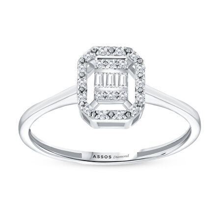 0.10 Karat Baget Pırlanta Yüzük