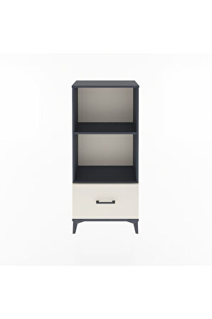 Arges Dolap Tek Raflı Tek Çekmeceli 60x30x134 Antrasit-Aytaşı