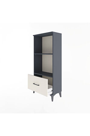 Arges Dolap Tek Raflı Tek Çekmeceli 60x30x134 Antrasit-Aytaşı