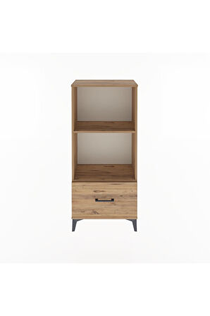 Arges Dolap Tek Raflı Tek Çekmeceli 60x30x134 Çam-Çam