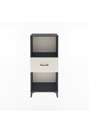 Arges Dolap Tek Raflı Tek Çekmeceli 60x30x134 Antrasit-Aytaşı
