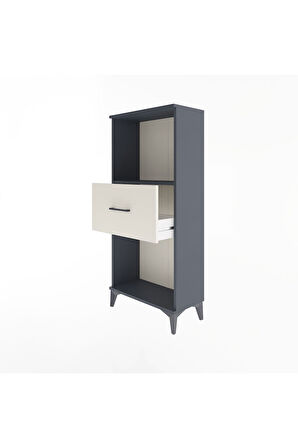 Arges Dolap Tek Raflı Tek Çekmeceli 60x30x134 Antrasit-Aytaşı