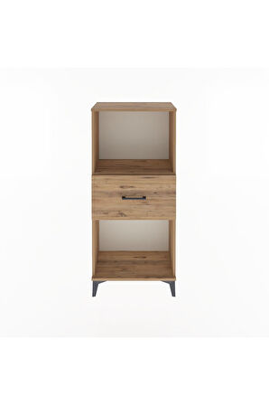 Arges Dolap Tek Raflı Tek Çekmeceli 60x30x134 Çam-Çam