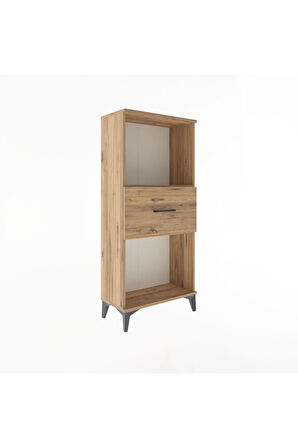 Arges Dolap Tek Raflı Tek Çekmeceli 60x30x134 Çam-Çam