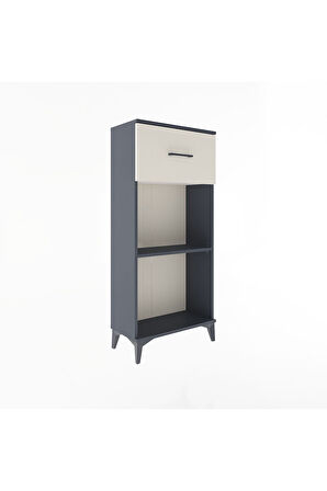 Arges Dolap Tek Raflı Tek Çekmeceli 60x30x134 Antrasit-Aytaşı