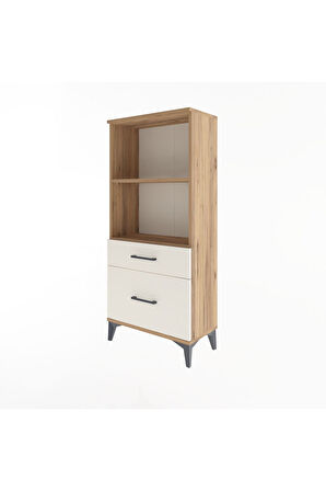 Arges Dolap 2 Raflı 2 Çekmeceli 60x30x134 Çam-Aytaşı