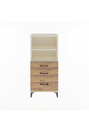 Arges Dolap 2 Raflı 3 Çekmeceli 60x30x134 Aytaşı-Çam