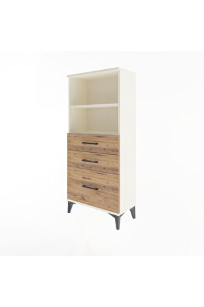 Arges Dolap 2 Raflı 3 Çekmeceli 60x30x134 Aytaşı-Çam