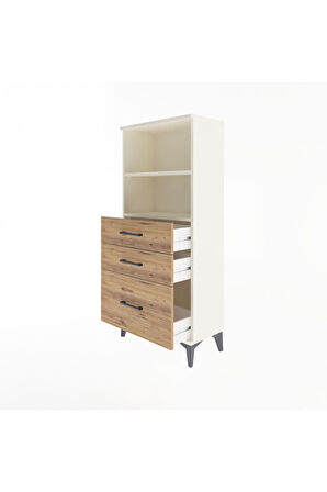 Arges Dolap 2 Raflı 3 Çekmeceli 60x30x134 Aytaşı-Çam