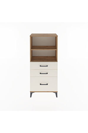 Arges Dolap 2 Raflı 3 Çekmeceli 60x30x134 Çam-Aytaşı