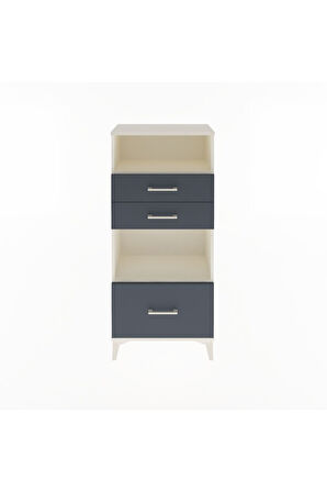 Arges Dolap 2 Raflı 3 Çekmeceli 60x30x134 Aytaşı-Antrasit