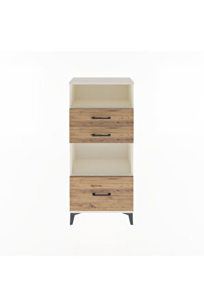Arges Dolap 2 Raflı 3 Çekmeceli 60x30x134 Aytaşı-Çam