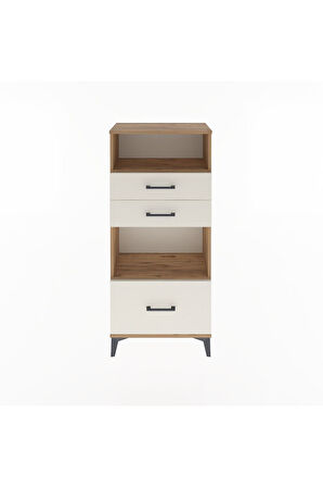 Arges Dolap 2 Raflı 3 Çekmeceli 60x30x134 Çam-Aytaşı