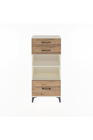 Arges Dolap 2 Raflı 3 Çekmeceli 60x30x134 Aytaşı-Çam