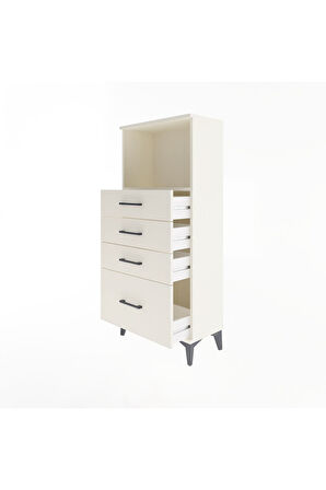 Arges Dolap Tek Raflı 4 Çekmeceli 60x30x134 Aytaşı-Aytaşı
