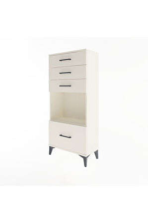 Arges Dolap Tek Raflı 4 Çekmeceli 60x30x134 Aytaşı-Aytaşı