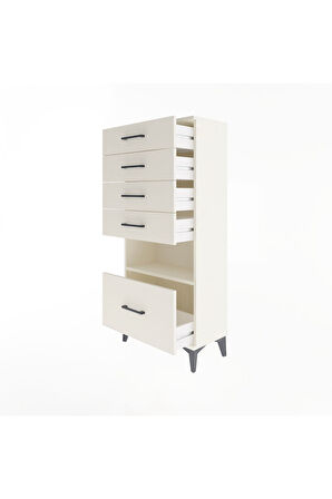 Arges Dolap Tek Raflı 5 Çekmeceli 60x30x134 Aytaşı-Aytaşı