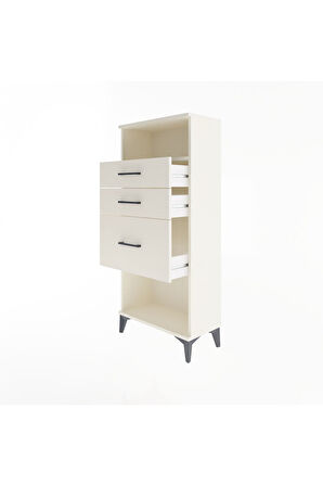 Arges Dolap Tek Raflı 3 Çekmeceli 60x30x134 Aytaşı-Aytaşı