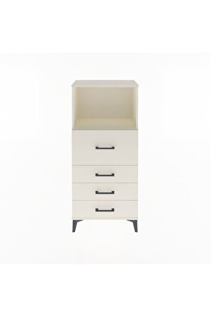 Arges Dolap Tek Raflı 4 Çekmeceli 60x30x134 Aytaşı-Aytaşı