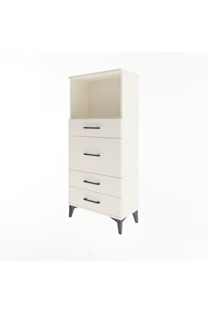 Arges Dolap Tek Raflı 4 Çekmeceli 60x30x134 Aytaşı-Aytaşı