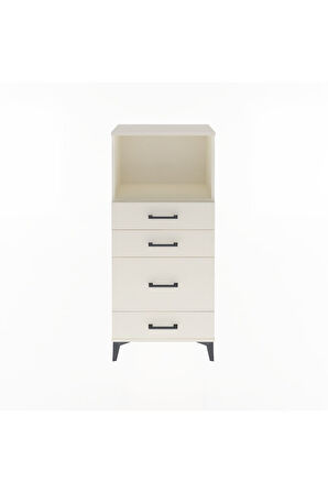 Arges Dolap Tek Raflı 4 Çekmeceli 60x30x134 Aytaşı-Aytaşı
