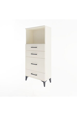 Arges Dolap Tek Raflı 4 Çekmeceli 60x30x134 Aytaşı-Aytaşı