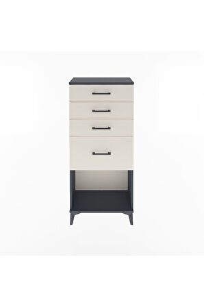 Arges Dolap 4 Çekmeceli 60x30x134 Antrasit-Aytaşı