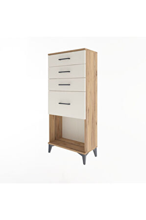 Arges Dolap 4 Çekmeceli 60x30x134 Çam-Aytaşı