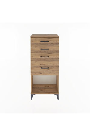 Arges Dolap 4 Çekmeceli 60x30x134 Çam-Çam