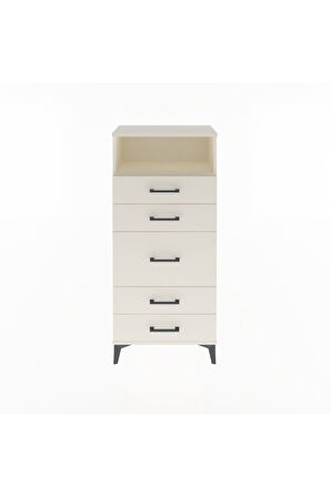 Arges Dolap Tek Raflı 5 Çekmeceli 60x30x134 Aytaşı-Aytaşı