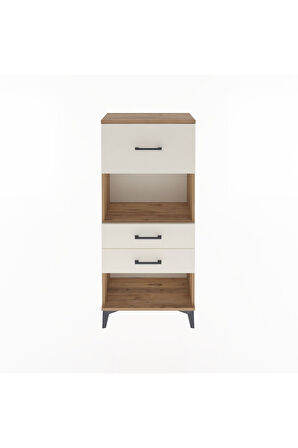 Arges Dolap Tek Raflı 3 Çekmeceli 60x30x134 Çam-Aytaşı