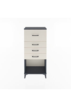 Arges Dolap 4 Çekmeceli 60x30x134 Antrasit-Aytaşı