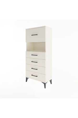 Arges Dolap Tek Raflı 5 Çekmeceli 60x30x134 Aytaşı-Aytaşı