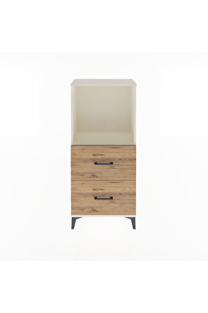 Arges Dolap Tek Raflı 2 Çekmeceli 60x30x134 Aytaşı-Çam
