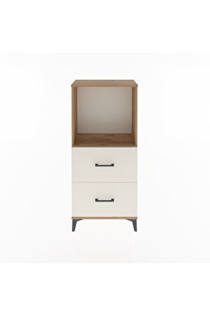Arges Dolap Tek Raflı 2 Çekmeceli 60x30x134 Çam-Aytaşı