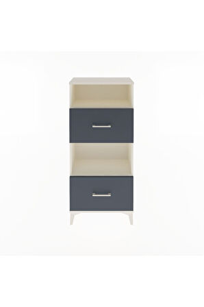 Arges Dolap 2 Raflı 2 Çekmeceli 60x30x134 Aytaşı-Antrasit