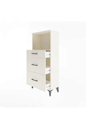 Arges Dolap Tek Raflı 3 Çekmeceli 60x30x134 Aytaşı-Aytaşı