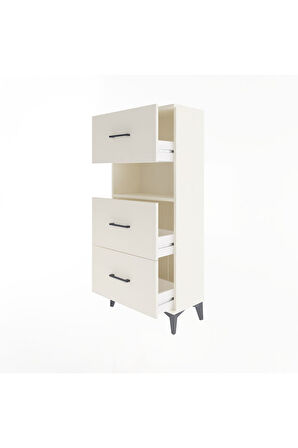 Arges Dolap Tek Raflı 3 Çekmeceli 60x30x134 Aytaşı-Aytaşı